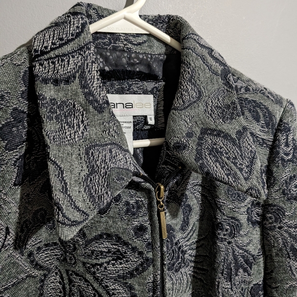 Vintage Lana Lee Tapestry zip up blazer size 14 - Picture 7 of 10